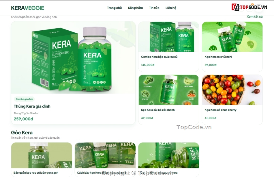 bán kẹo,bán website,website bán rau củ